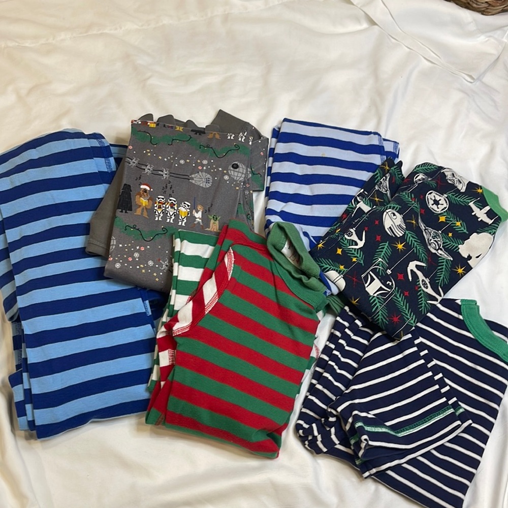 Hanna Andersson boys pajama lot. Multiple sizes from SZ 8 to SZ12.  10pieces